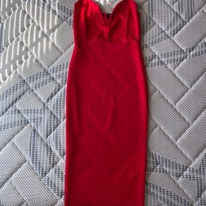 Red Strapless Dress
